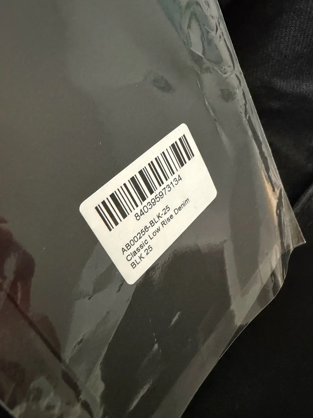 KHY CLASSIC LOW RISE DENIM BLACK SIZE 25